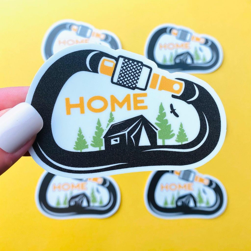 Outdoor Living Sticker Forest Sticker Hiking Sticker Carabiner Sticker for Hikers - Climbers