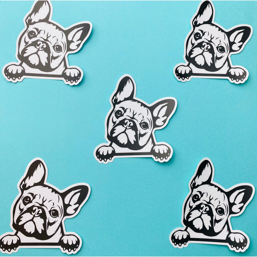 French Bulldog Sticker Black & White Frenchie