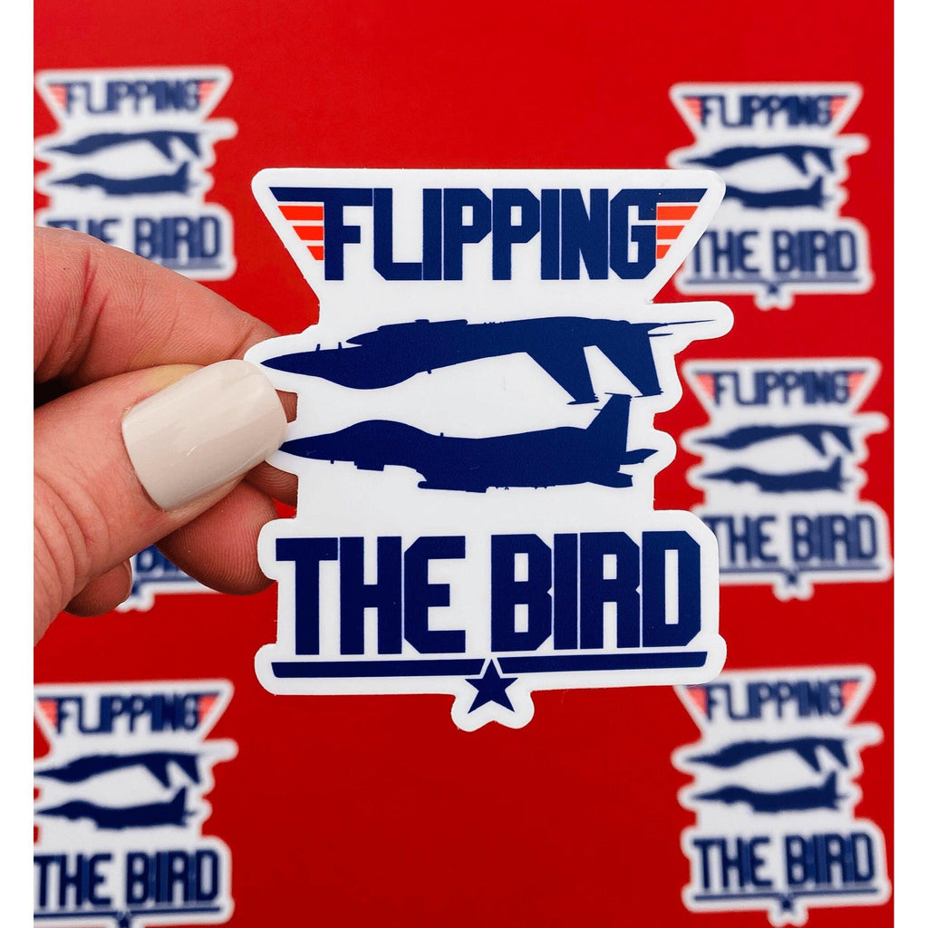 Fighter Jet Flipping the Bird Sticker