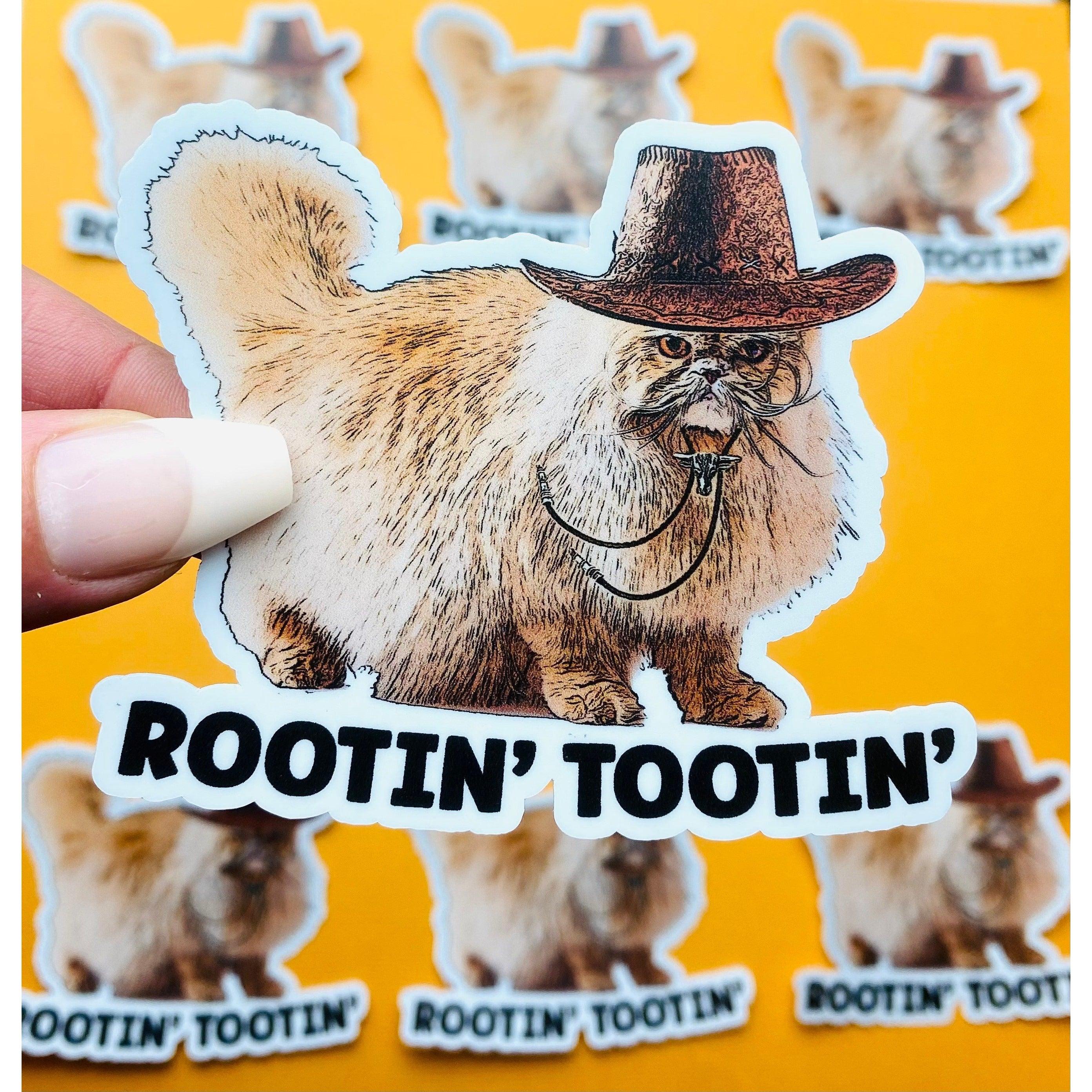 Rootin' Tootin' Cowboy Cat Sticker for Country Living Cat Cowboy Hat Sticker Country Kitty Decal Funny Country Sticker