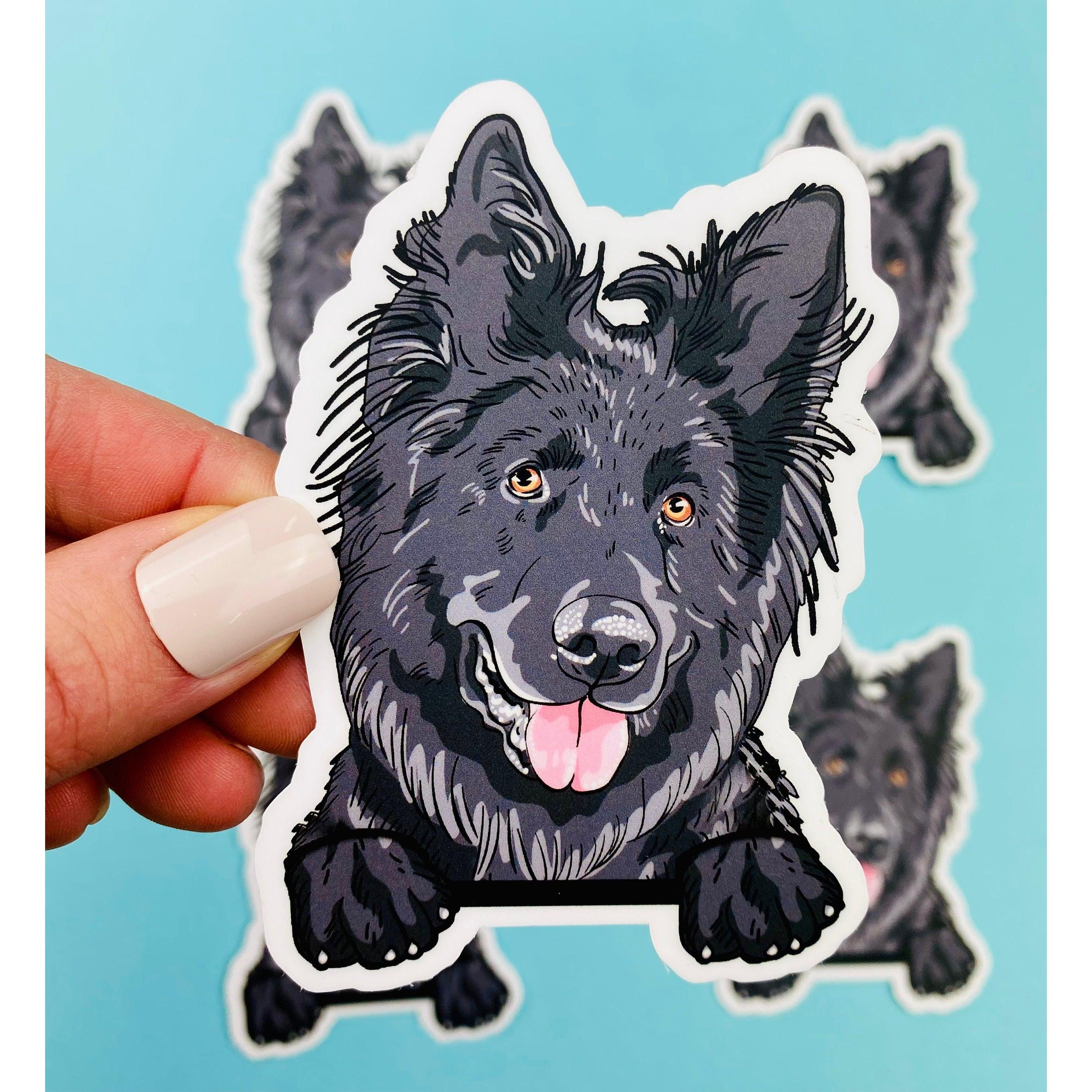 Black German Shepherd Sticker
