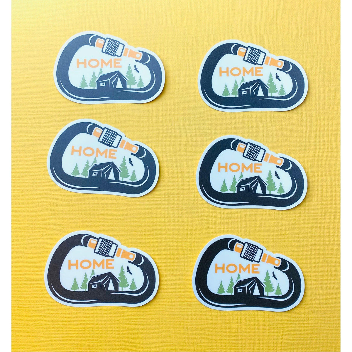 Outdoor Living Sticker Forest Sticker Hiking Sticker Carabiner Sticker for Hikers - Climbers
