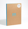 teNeues - A4 Notebook: Kraft and Neon Blue, Hardcover - 230 Lined Pages with Lay Flat Binding: Large Format Hardcover A4 Style Notebook with Special Features