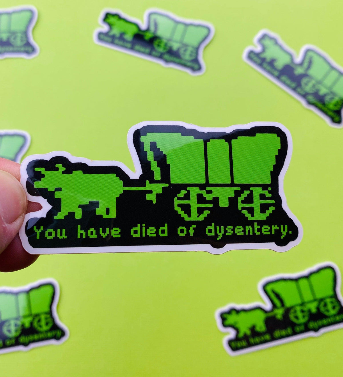 Oregon Trail Sticker Eighties Sticker 1980s Sticker Retro Gaming Sticker Funny Decal for Eighties Kids