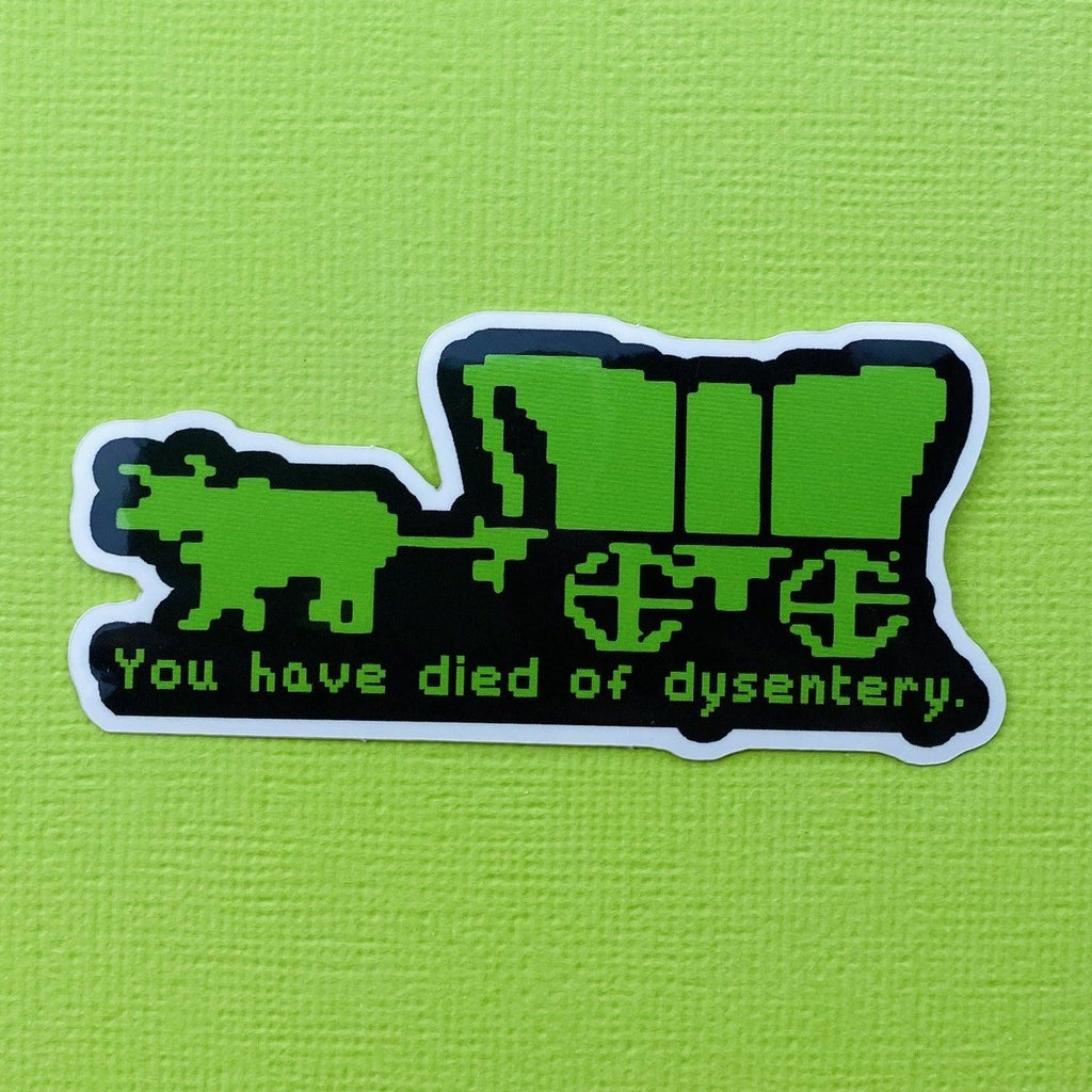 Oregon Trail Sticker Eighties Sticker 1980s Sticker Retro Gaming Sticker Funny Decal for Eighties Kids