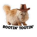 Rootin' Tootin' Cowboy Cat Sticker for Country Living Cat Cowboy Hat Sticker Country Kitty Decal Funny Country Sticker