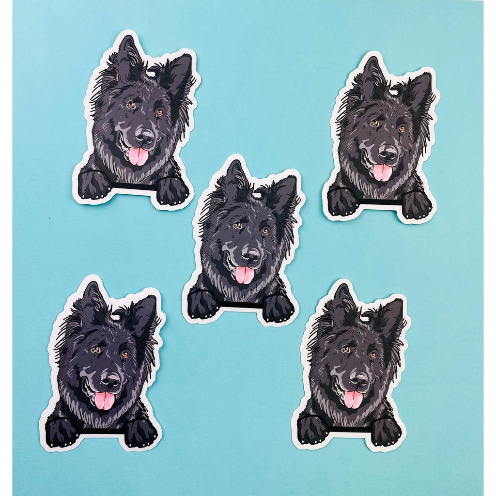 Black German Shepherd Sticker