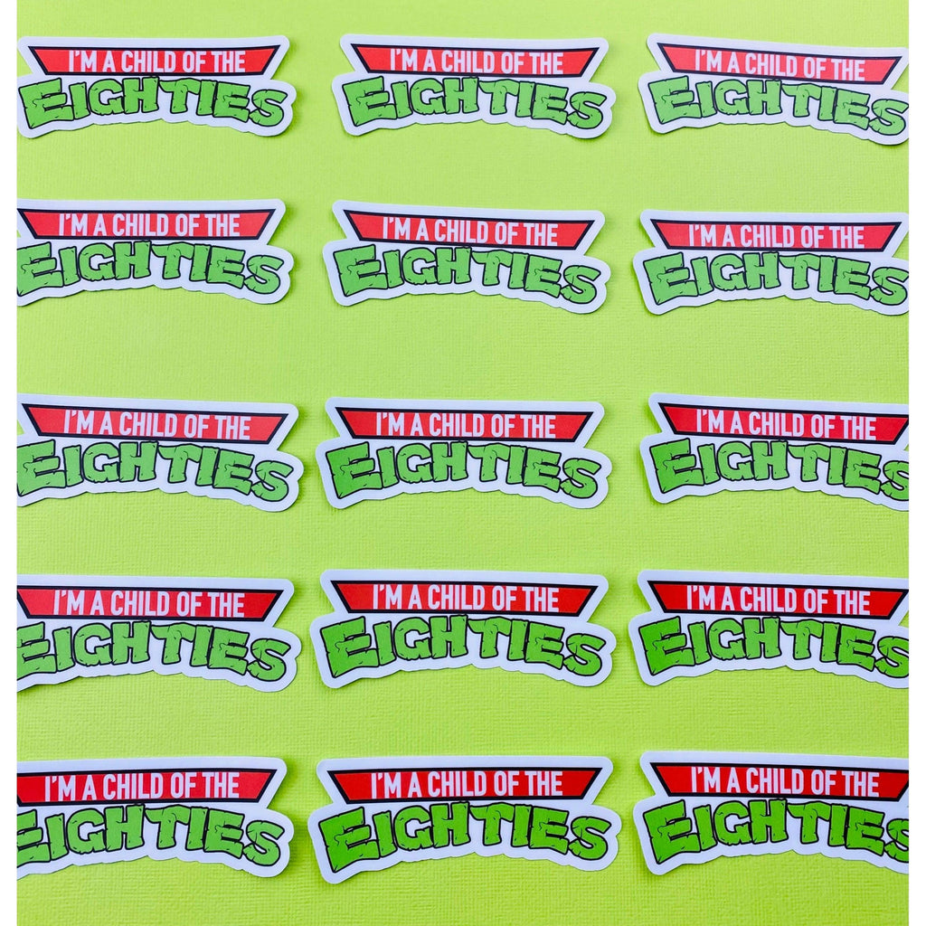 Made In The Eighties Sticker Vintage Design from 1980s, Eighties Stickers, Turtles, Eighties Cartoons, 80s Stickers