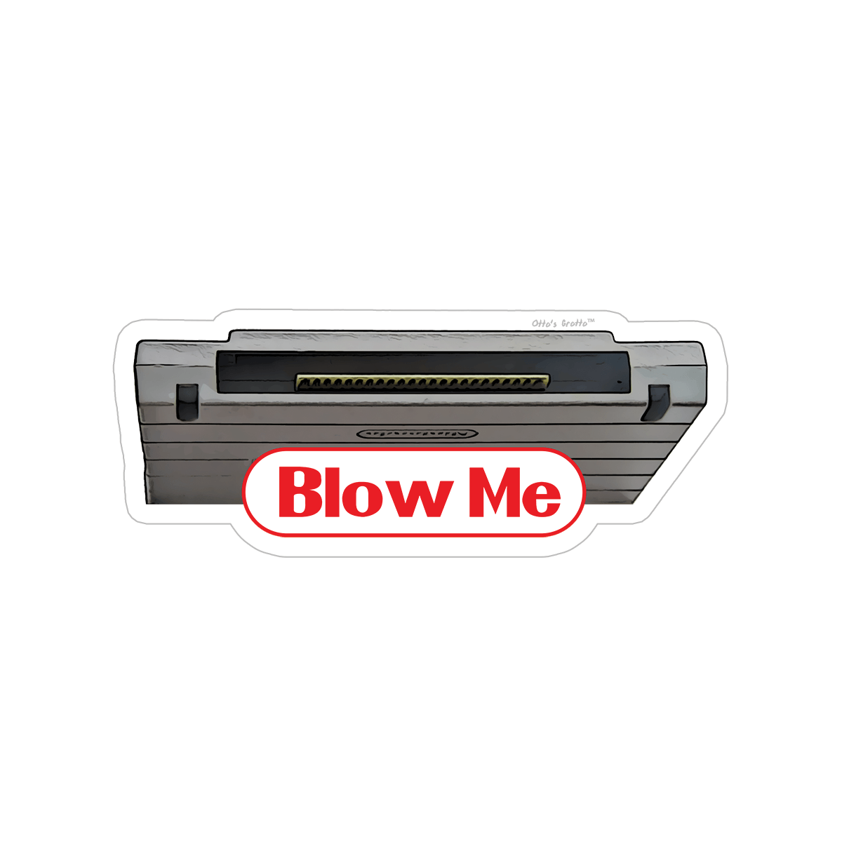 Funny Retro Gaming Sticker for Men, Game Cartridge Sticker for Guys, Gamer Sticker, Eighties Sticker