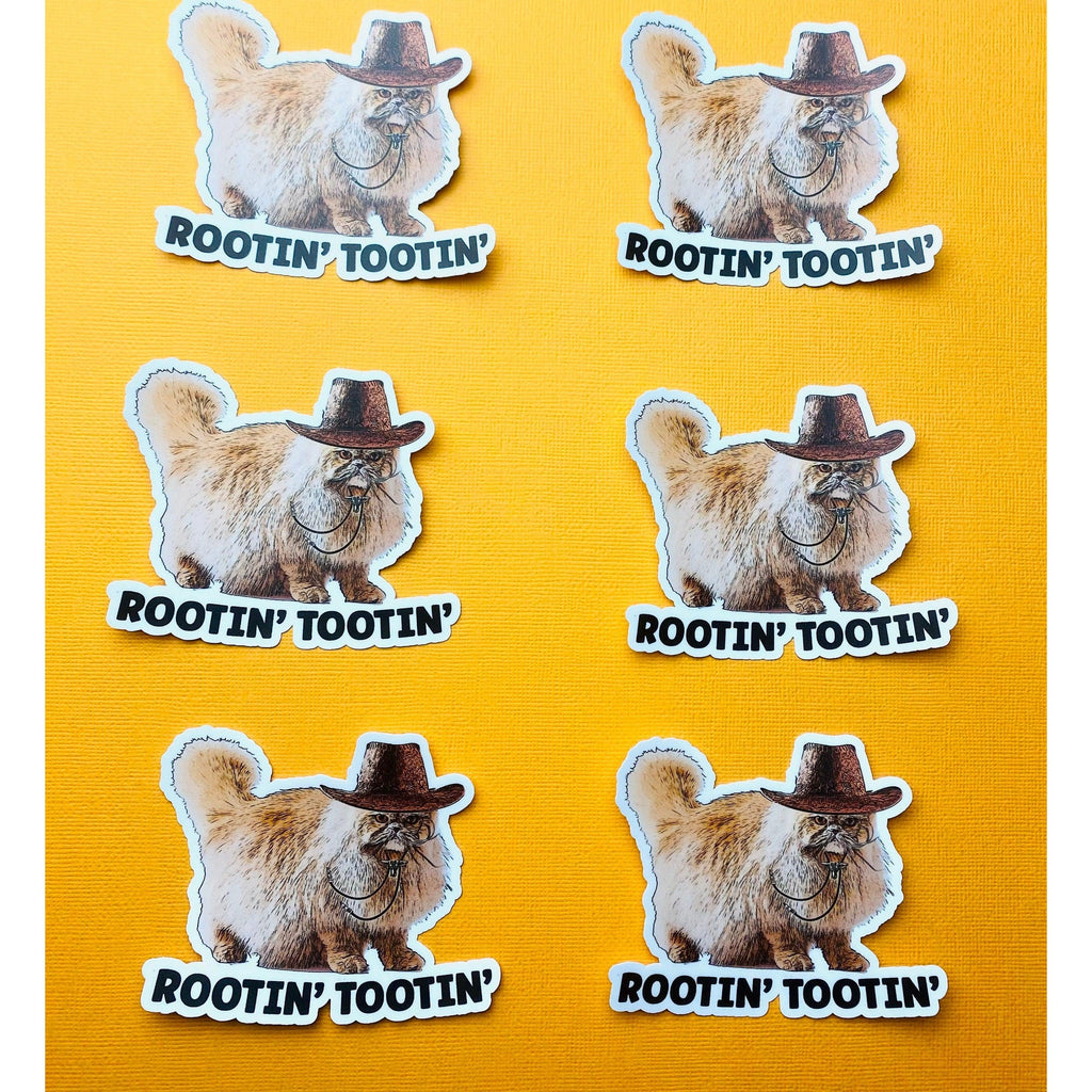 Rootin' Tootin' Cowboy Cat Sticker for Country Living Cat Cowboy Hat Sticker Country Kitty Decal Funny Country Sticker