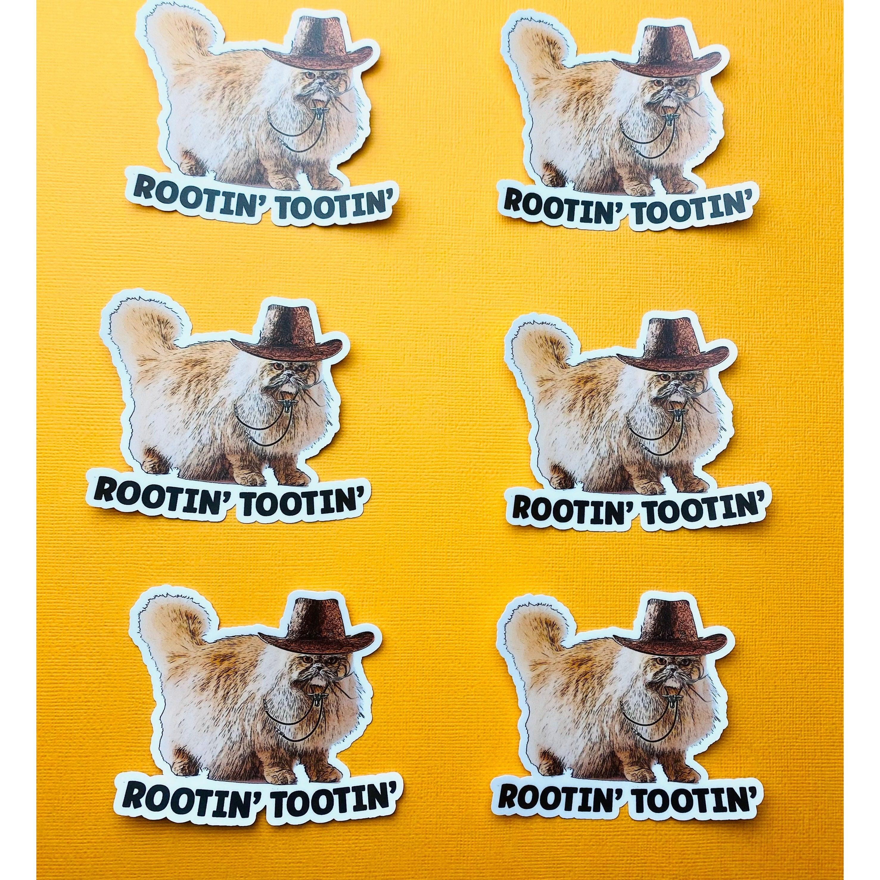 Rootin' Tootin' Cowboy Cat Sticker for Country Living Cat Cowboy Hat Sticker Country Kitty Decal Funny Country Sticker