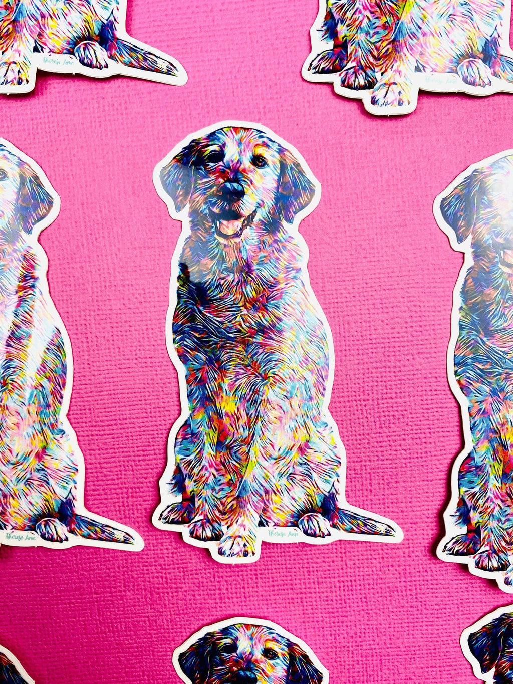 Labrador Retriever Sticker - Colorful Abstract Cute Lab