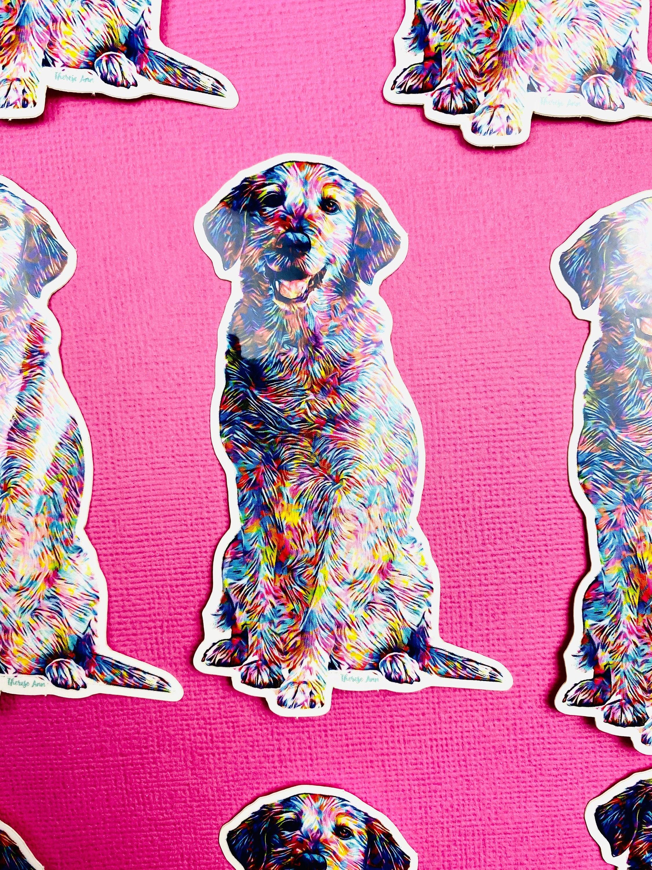 Labrador Retriever Sticker - Colorful Abstract Cute Lab