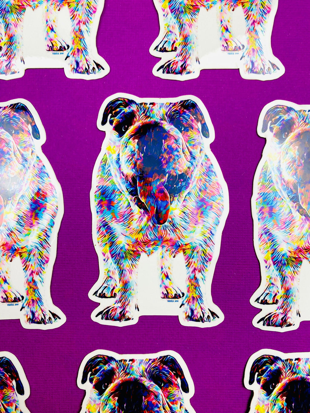 Colorsplash English Bulldog Sticker