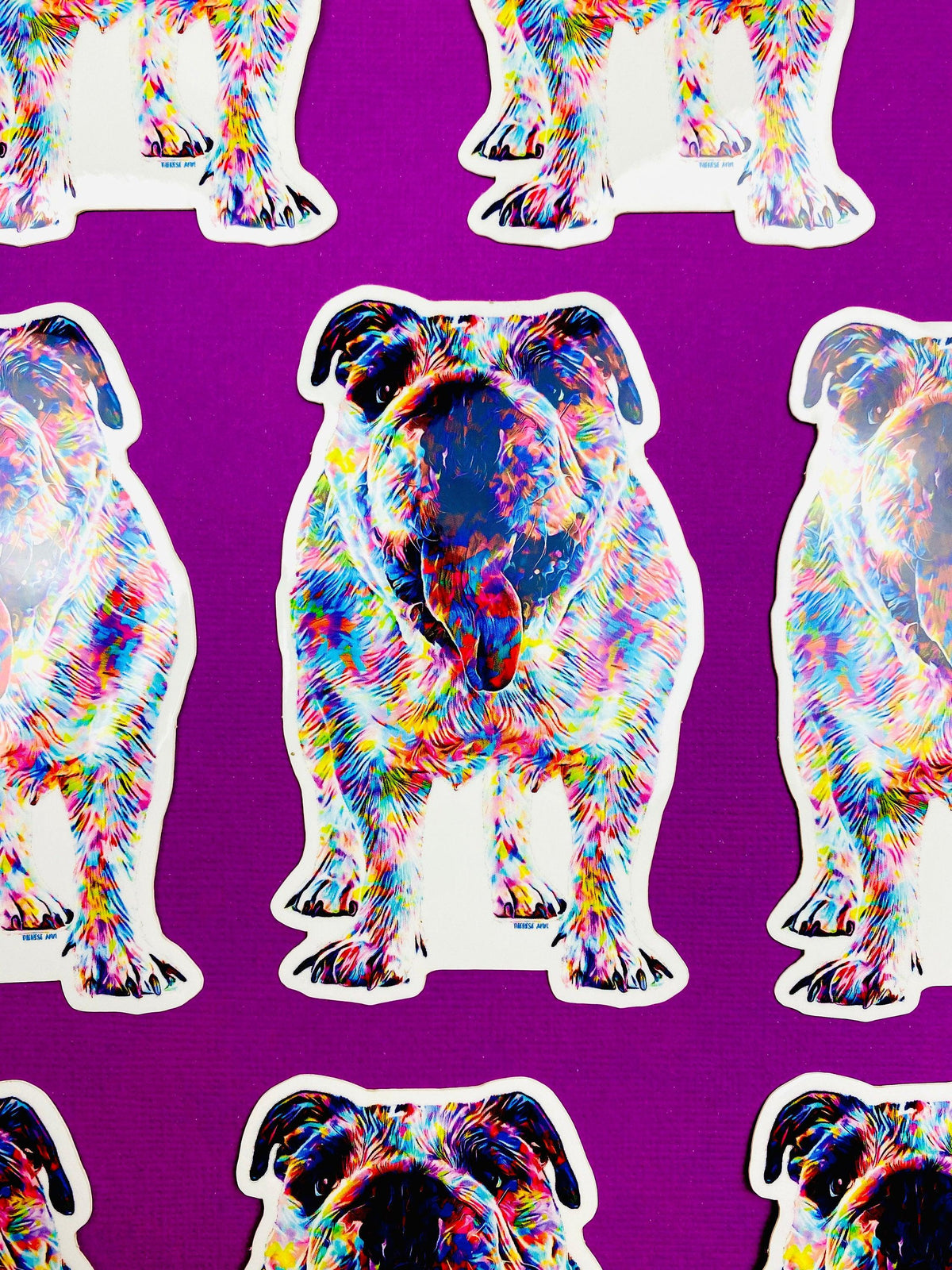 Colorsplash English Bulldog Sticker