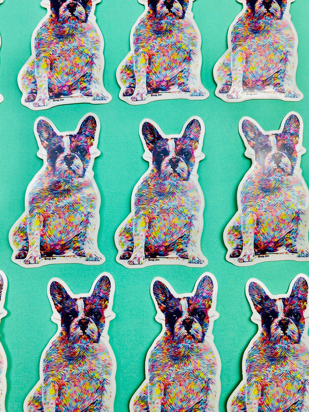 Color splash French Bulldog Sticker