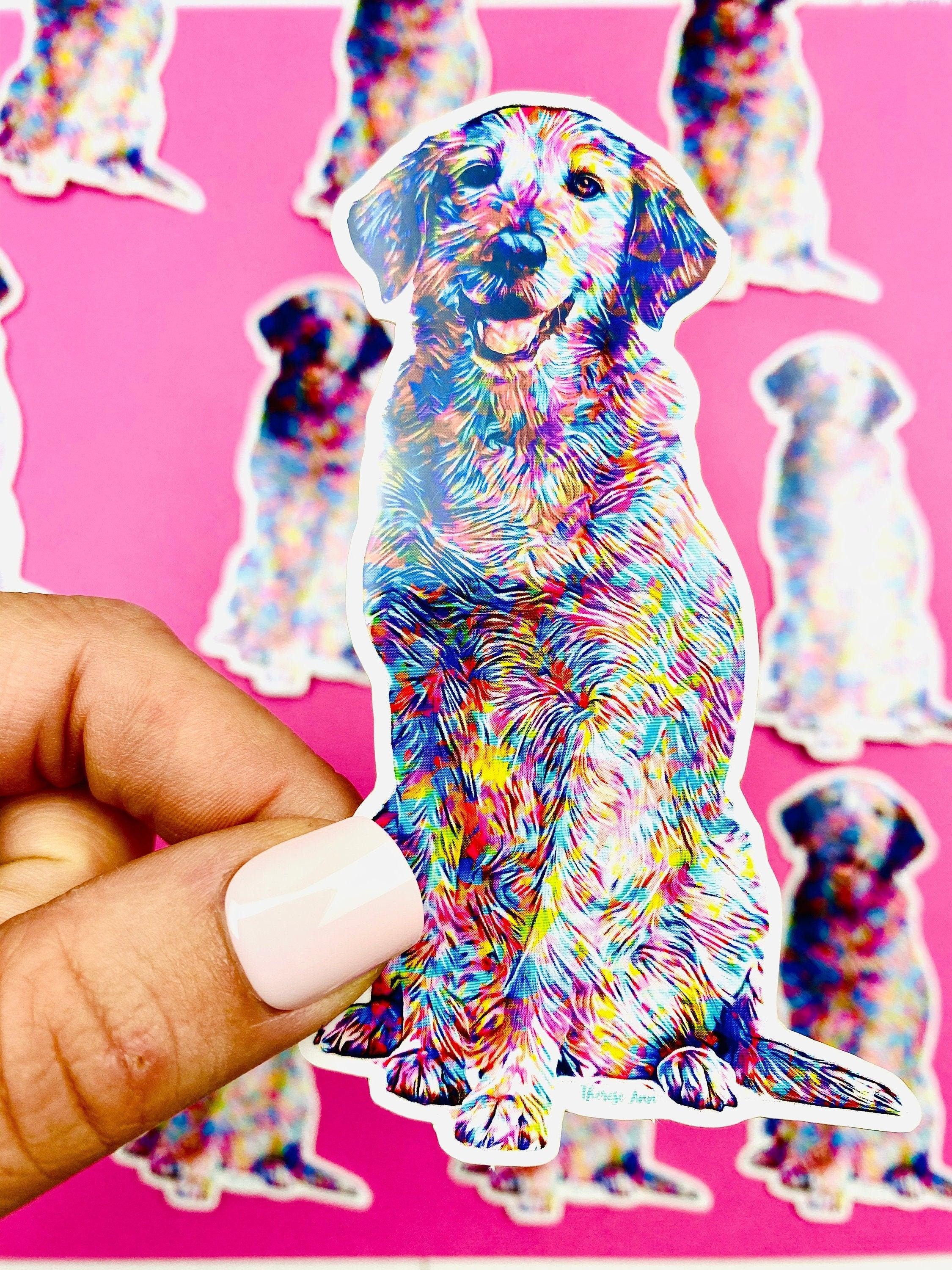 Labrador Retriever Sticker - Colorful Abstract Cute Lab