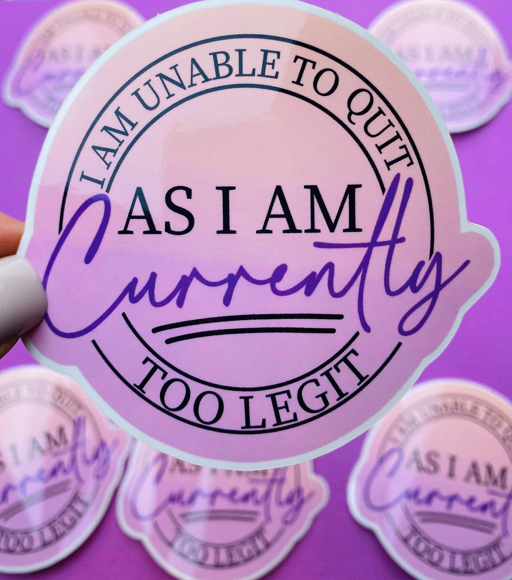 Unable to Quit Gym Sticker