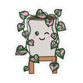 Pink Princess Philodendron Sticker,  Sweetheart Plant Sticker, Heart Leaf Philodendron Sticker Kawaii Rare Variegated Sweetheart Plant Decal