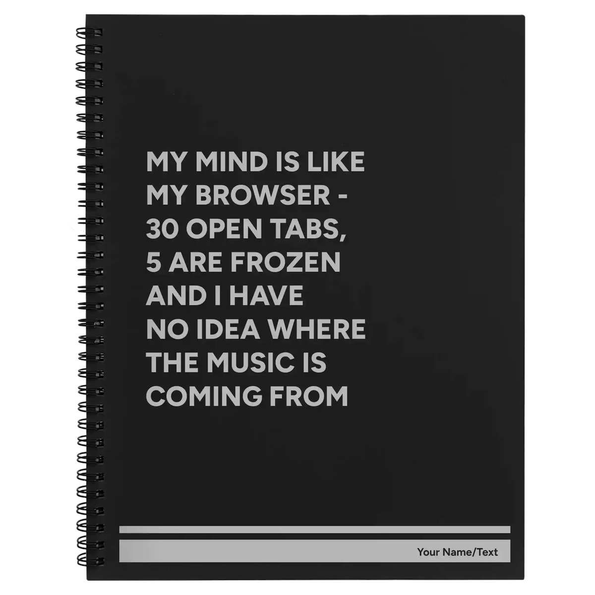 My Browser Spiral Notebook (large) | Black