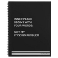 Inner Peace Spiral Notebook (large) | Black