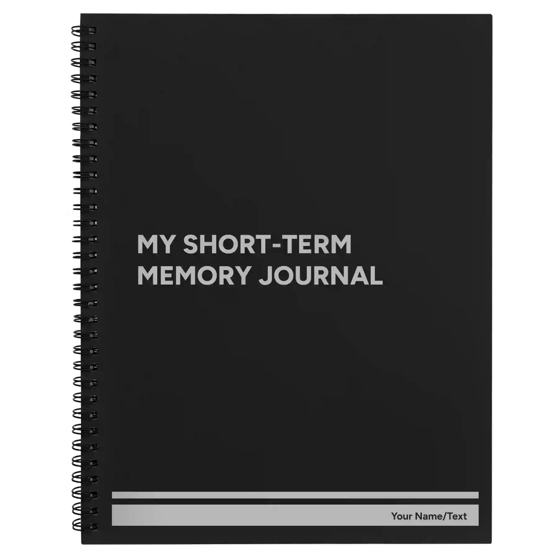 My Short-Term Memory Journal Spiral Notebook (large) | Black
