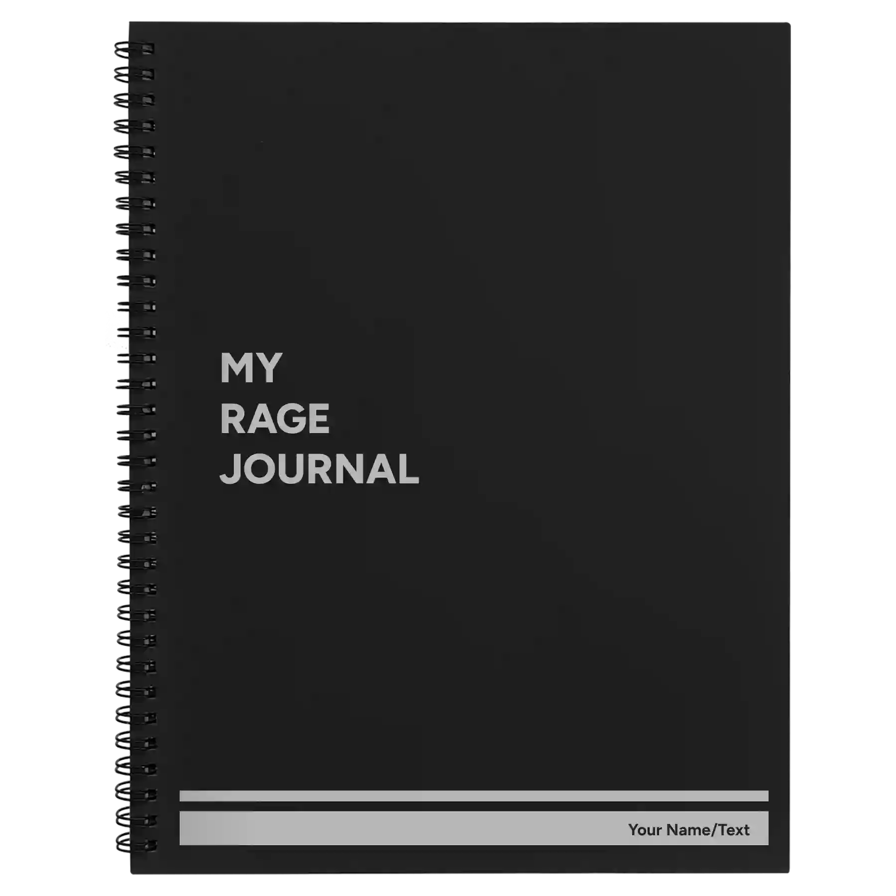 My rage journal Spiral Notebook (large) | Black