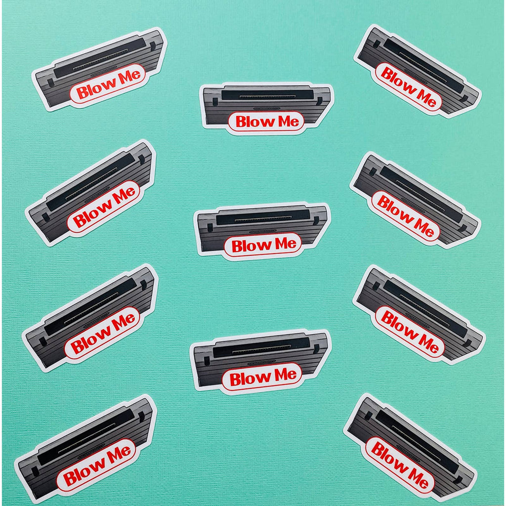 Funny Retro Gaming Sticker for Men, Game Cartridge Sticker for Guys, Gamer Sticker, Eighties Sticker
